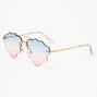 Gold Blue &amp; Pink Ombre Cloud Sunglasses,