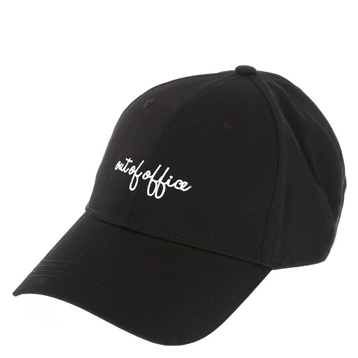 Out of Office Black Baseball Cap,