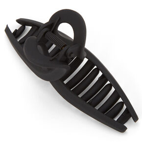 Black Loopy Large Matte Hair Claw,