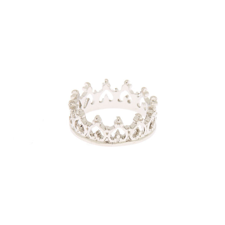 Silver Crown Midi Ring,