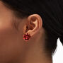 Red Gift Bow Clip-On Stud Earrings,