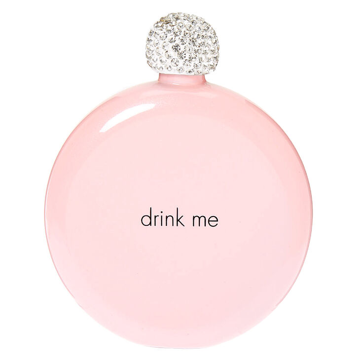 Round Drink Me Flask - Pink,