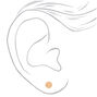 Mixed Metal Graduated Flat Stud Earrings - 9 Pack,