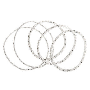 Icing Recycled Jewelry Silver-Tone Disc Charm Bracelet Set - 3 Pack