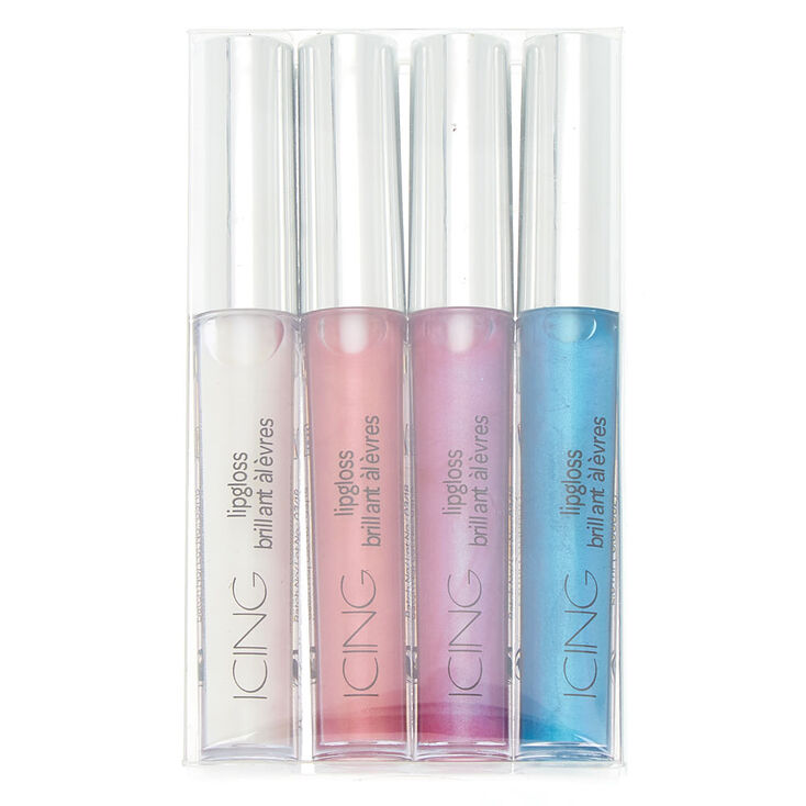 Holographic Shimmer Lip Gloss Set - 4 Pack,