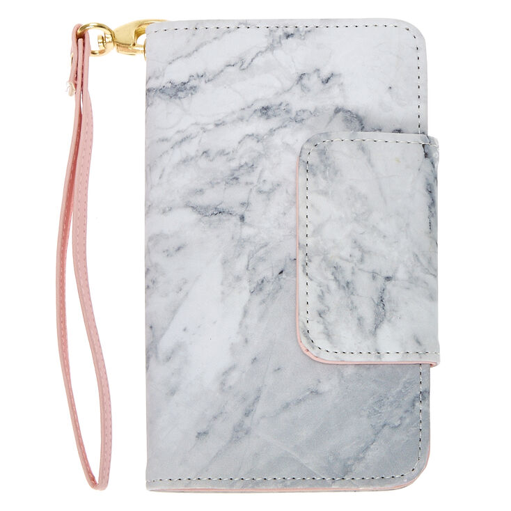 Marble & Pink Wristlet & Phone Gripper,