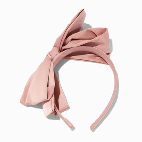 Blush Pink Silky Knotted Bow Headband,