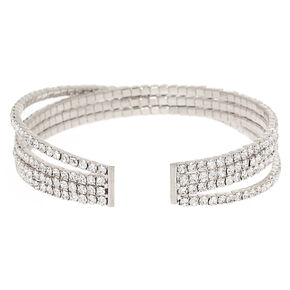 Bridal Jewelry Wedding Accessories Icing Us Silver Gl Rhinestone Criss Cross Cuff Bracelet