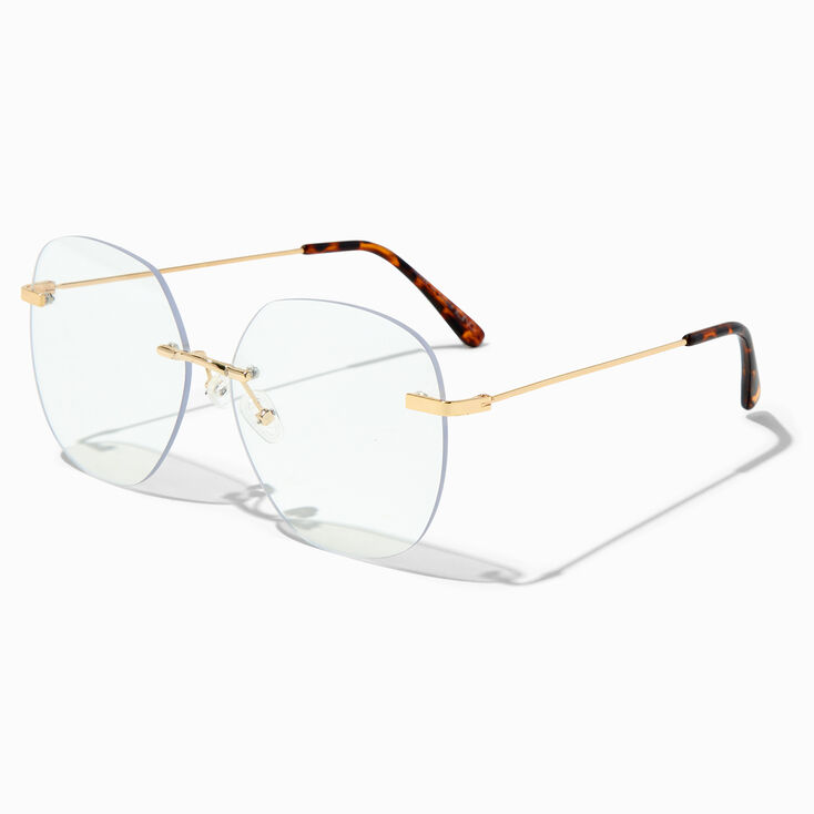 Rimless Round Clear Lens Frames,