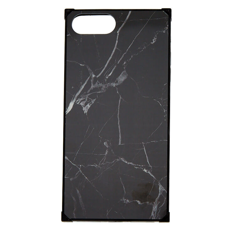 Marble Square Phone Case - Black,