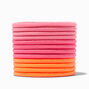 Pink &amp; Orange Lurex Hair Ties - 12 Pack,