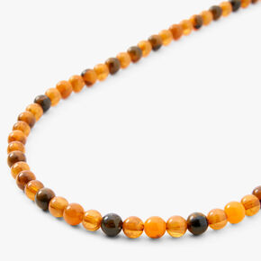 Faux Tiger&#39;s Eye 8mm Beaded Necklace,