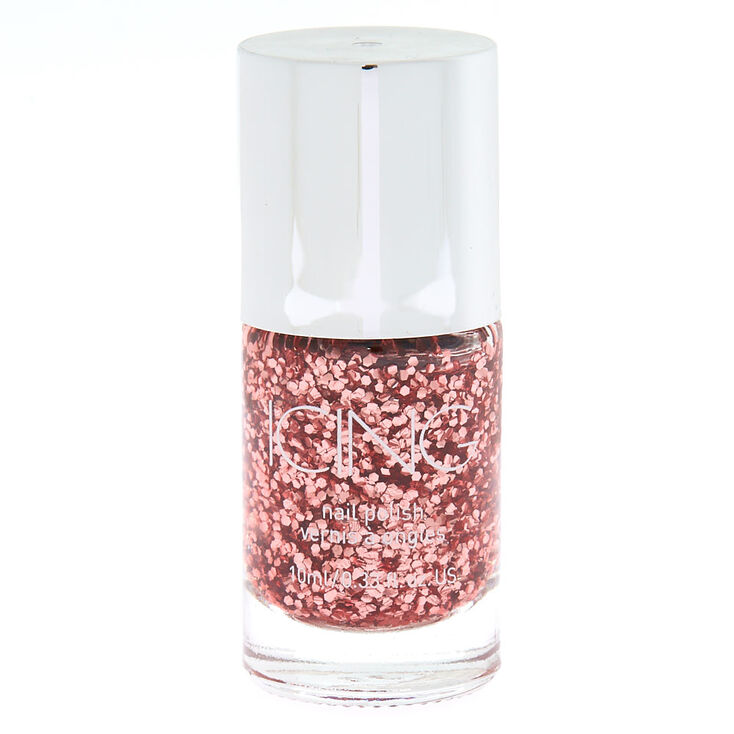 Rosé All Day Chunky Glitter Nail Polish - Rose Gold,