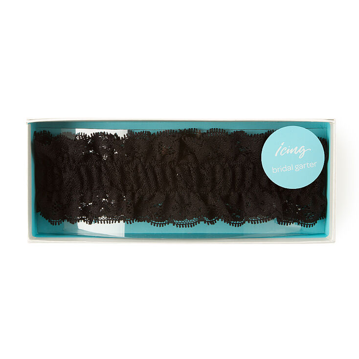 Black Lace Bridal Garter,