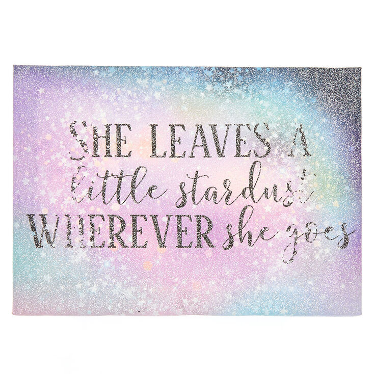 Stardust Glitter Wall Canvas - Purple,