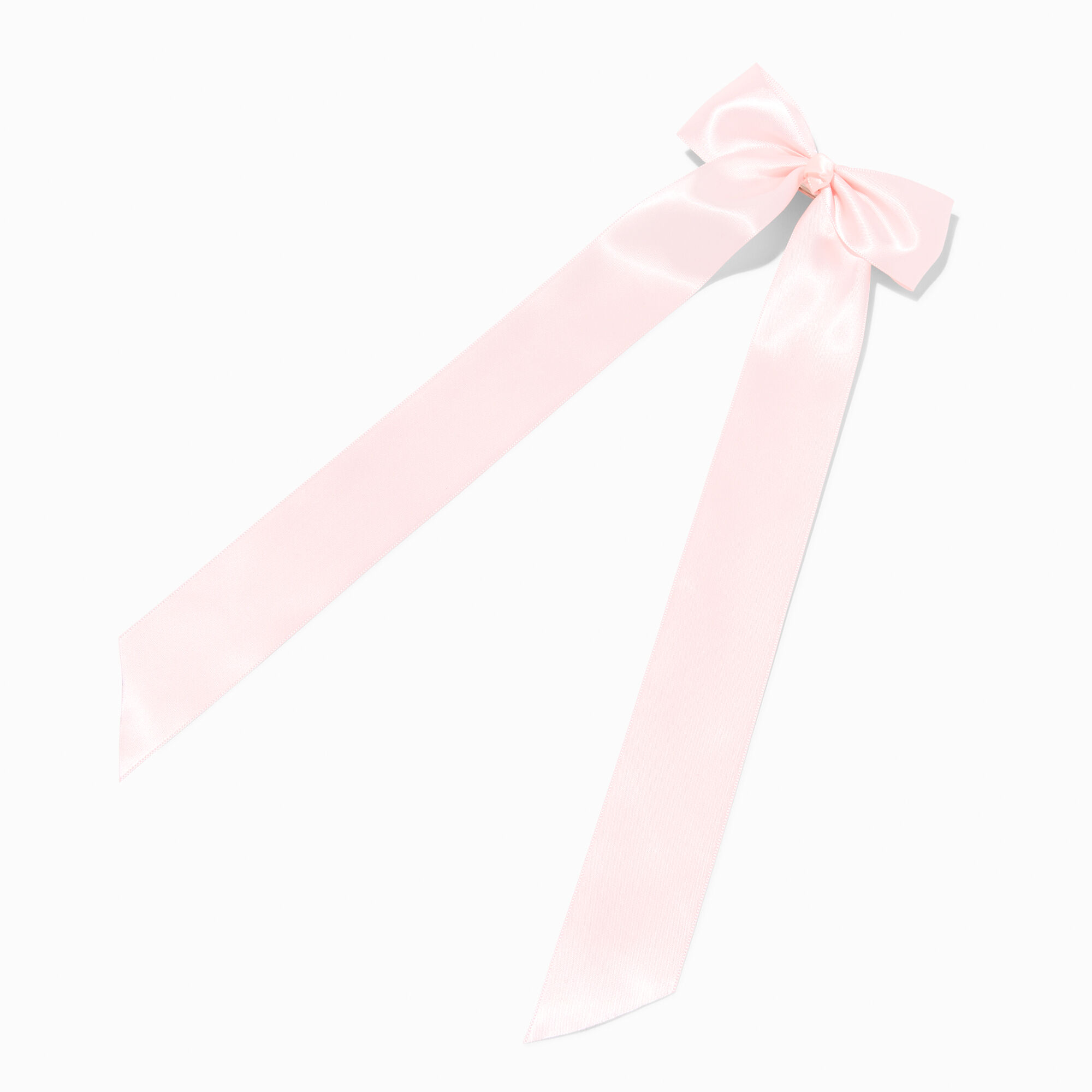 2PCS Silky Satin Hair Bows Pink Hair Ribbon Clips for women Ponytail H –  TweezerCo