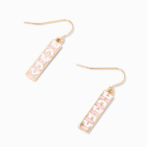Pink Howdy 1&quot; Drop Earrings,