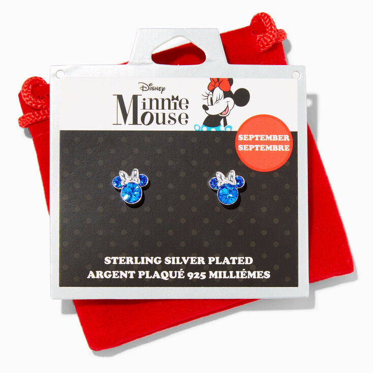 &copy;Disney Minnie Mouse Birthstone Sterling Silver Stud Earrings - September,