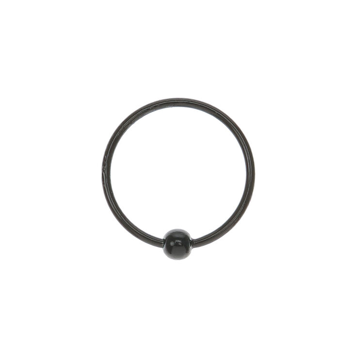 Black Hoop Nose Ring,