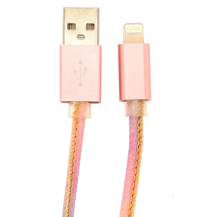Pastel Glitter USB Cord,