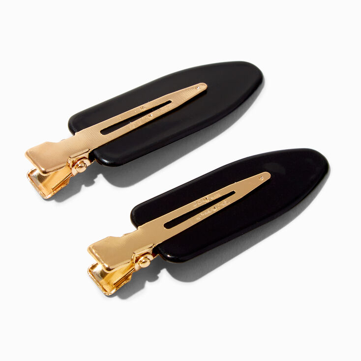 Black &amp; Gold No Crease Hair Styling Clips - 4 Pack,