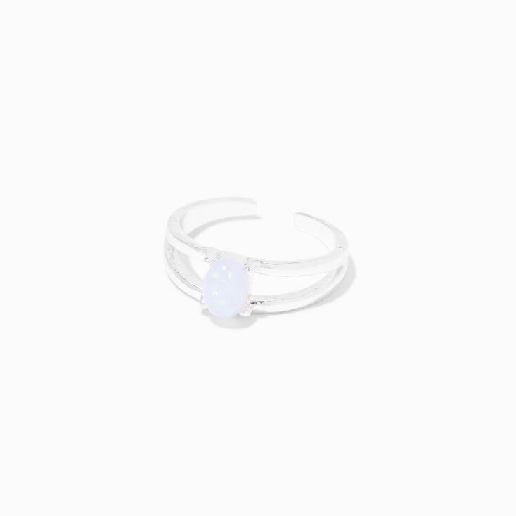 Silver Opal Toe Ring,