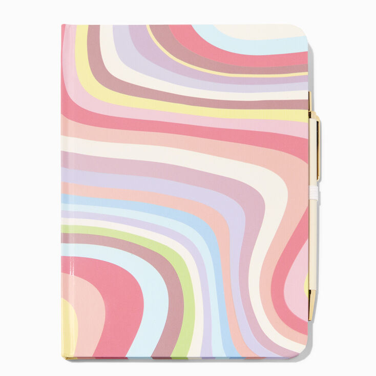 Wavy Pastel Rainbow Journal,