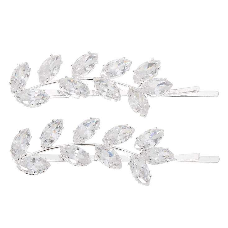 Silver Rhinestone Vine Bobby Pins - 2 Pack,