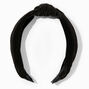 Black Pleated Knotted Headband,