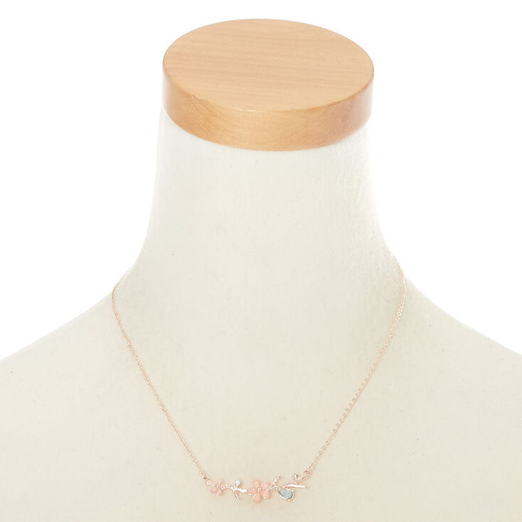 Rose Gold Spring Floral Jewelry Set - Pink,