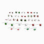 Christmas Icons Enameled Mixed Earring Set - 20 Pack,