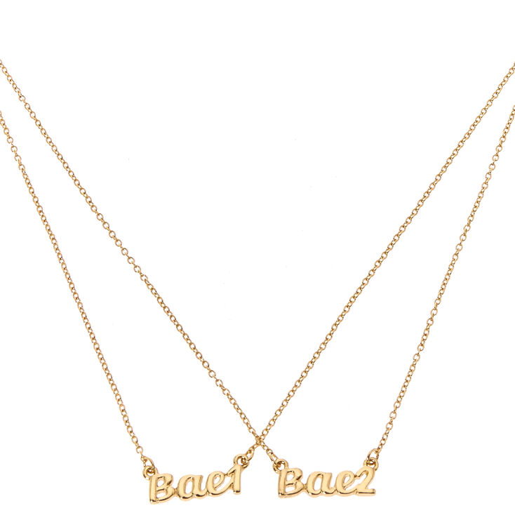 Bae 1 Bae 2 Matching Necklace Set,