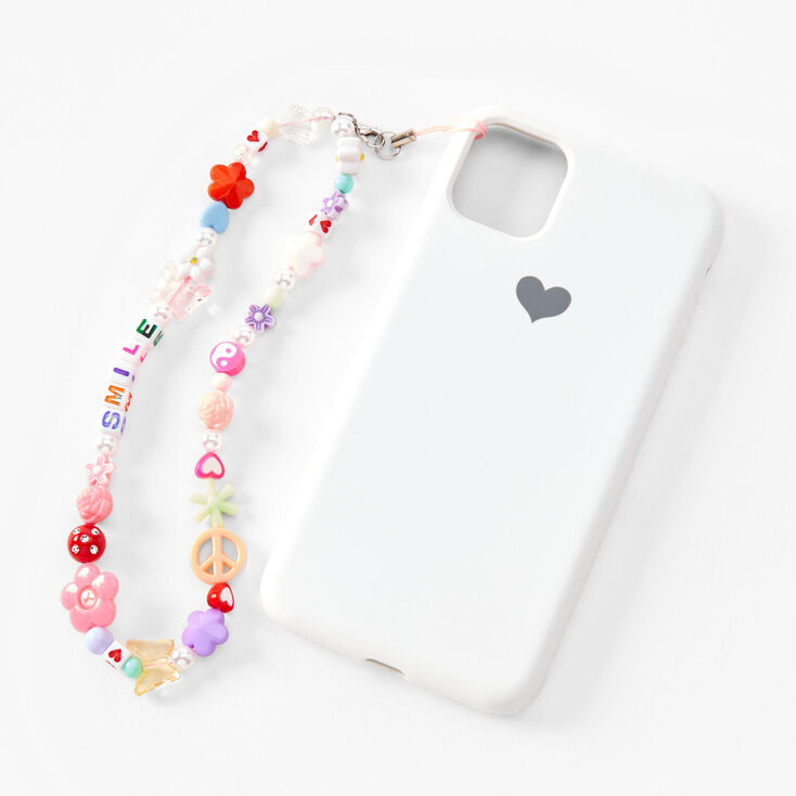 Smile Beaded Phone Strap,