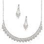 Silver Rhinestone Peacock Jewelry Set - 2 Pack,