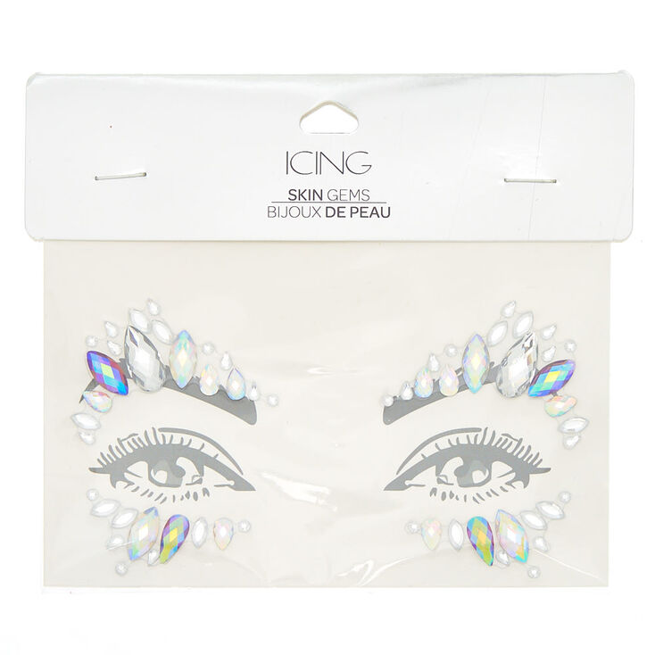 Iridescent Eye Gems - Clear,