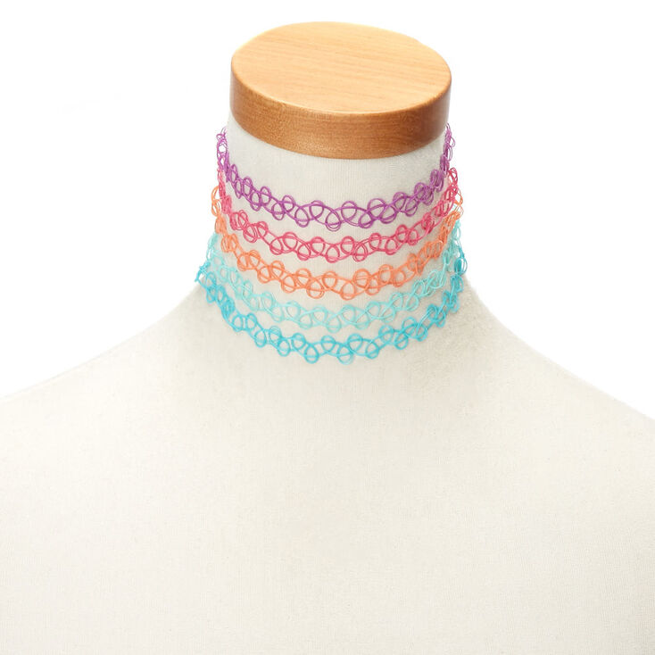 Neon Tattoo Choker Necklaces,