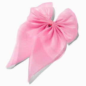 Pink Sheer Bow Hair Clip,