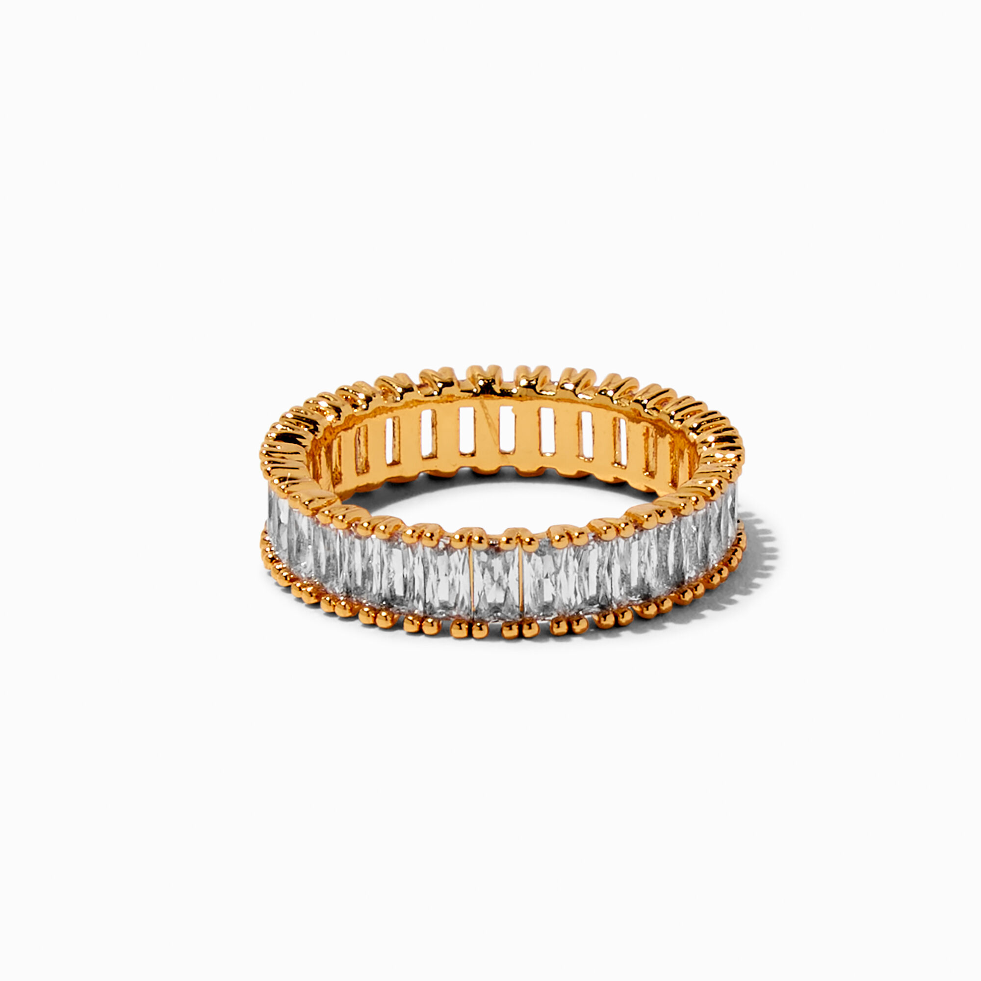 Cubic zirconia eternity rings yellow gold deals