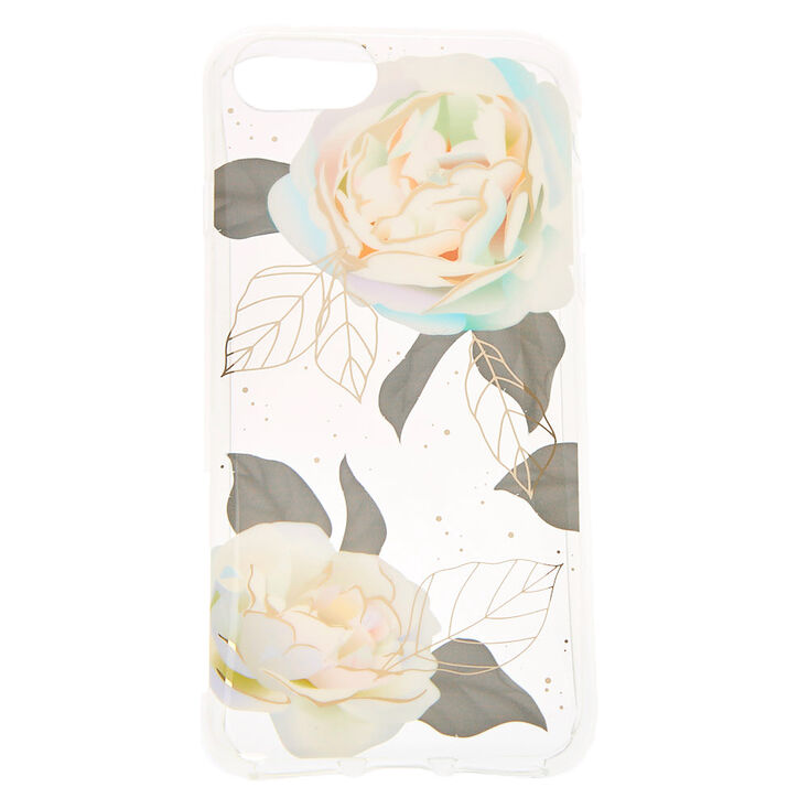 Pretty Pastel Rose Clear Protective Phone Case - Fits iPhone 6/7/8,