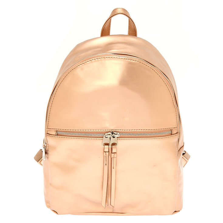 Matte Midi Backpack - Rose Gold,