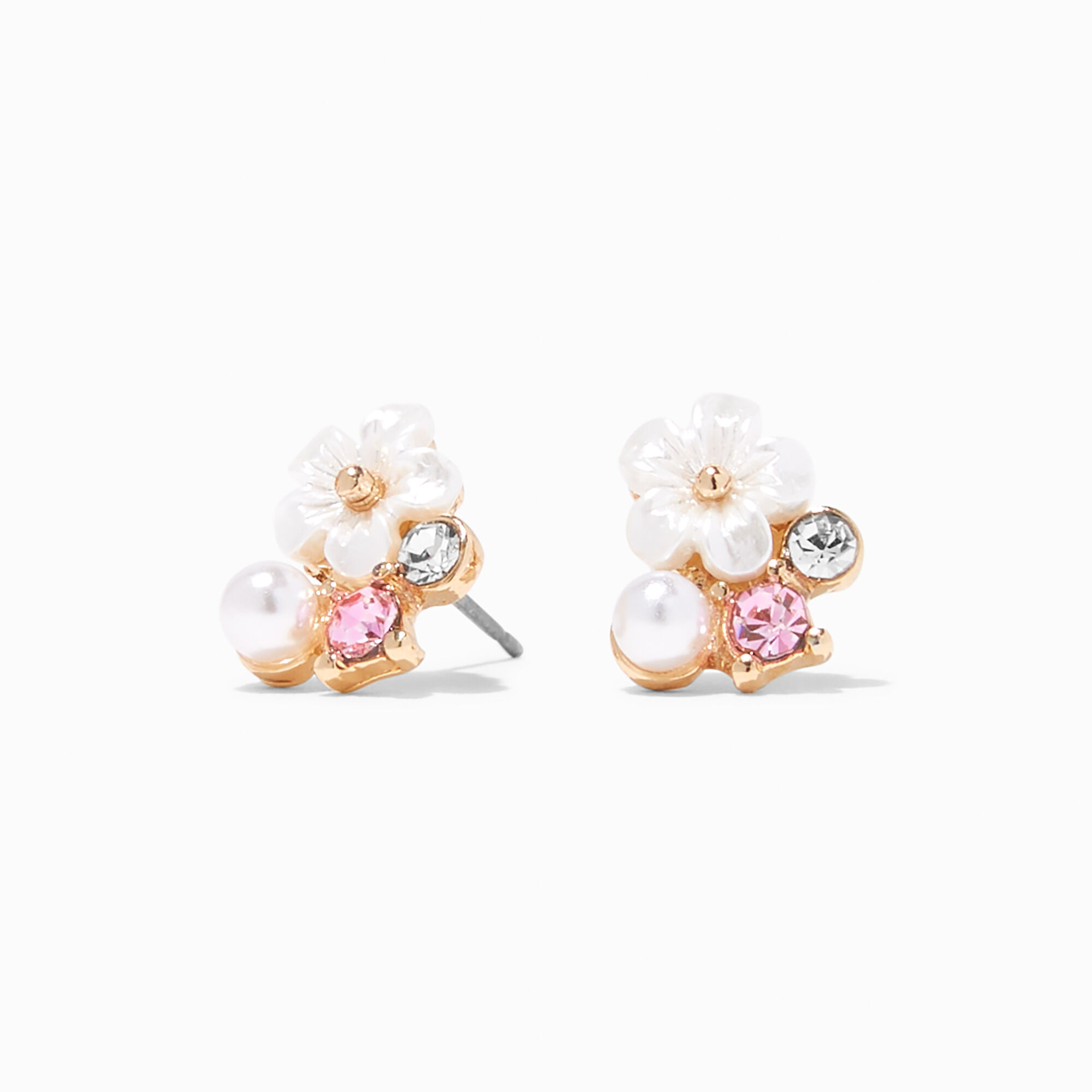 Pearl flower cluster earrings sale