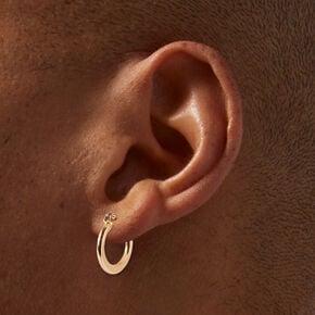 Gold-tone &amp; Pearl Earring Stackables Set - 3 Pack,