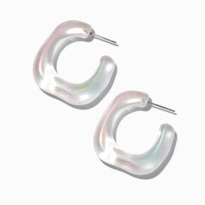 Iridescent Mermaid Hoop Earrings,