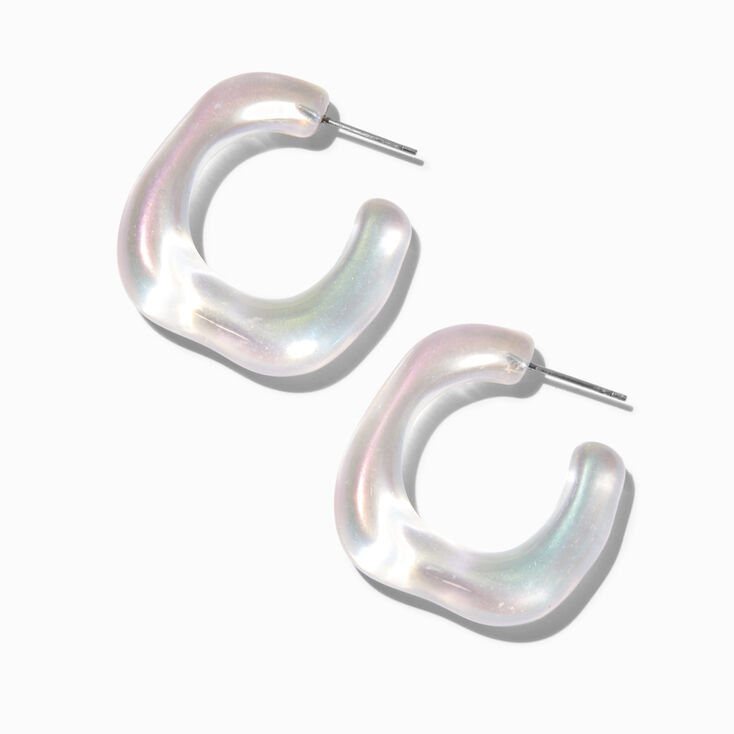 Iridescent Mermaid Hoop Earrings,
