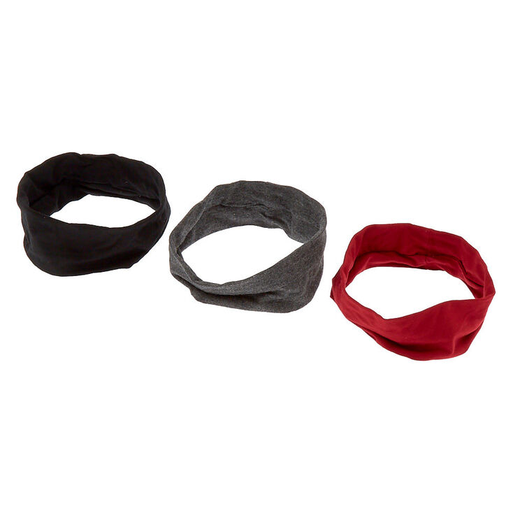 Everyday Headwraps - Burgundy, 3 Pack,