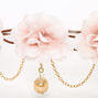 Gold Chain Flower Vine Headwrap - Nude Pink,