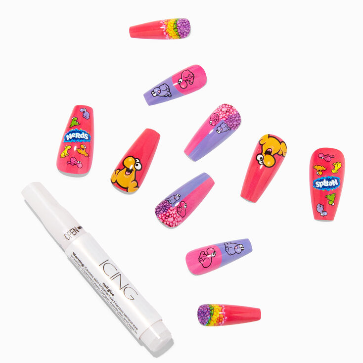 Nerds&reg; Icing Exclusive Squareletto Vegan Faux Nail Set - 24 Pack,