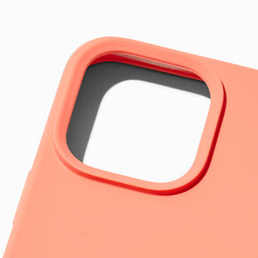 Solid Coral Silicone Phone Case - Fits iPhone&reg; 14 Pro Max,