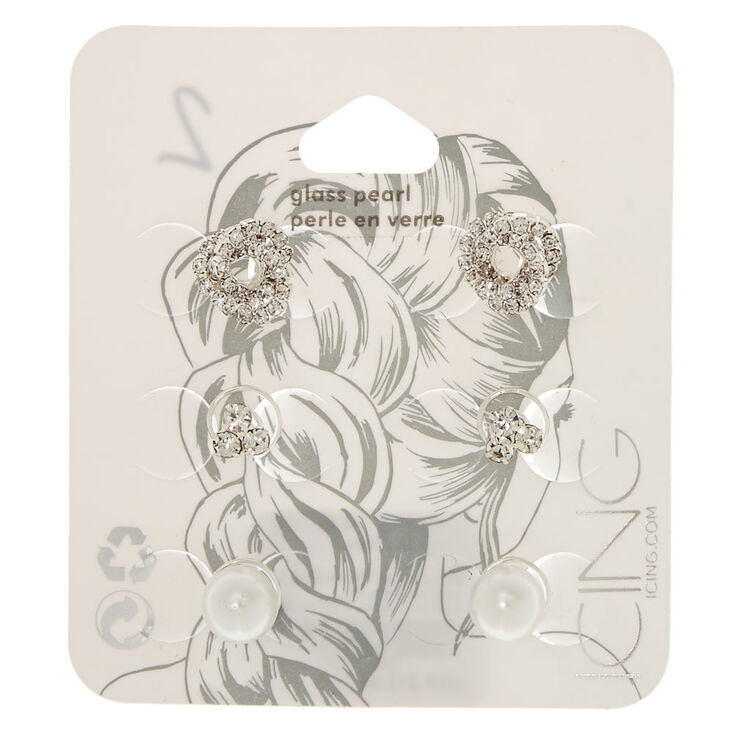 Crystal Knot and Pearl Hair Spinners,
