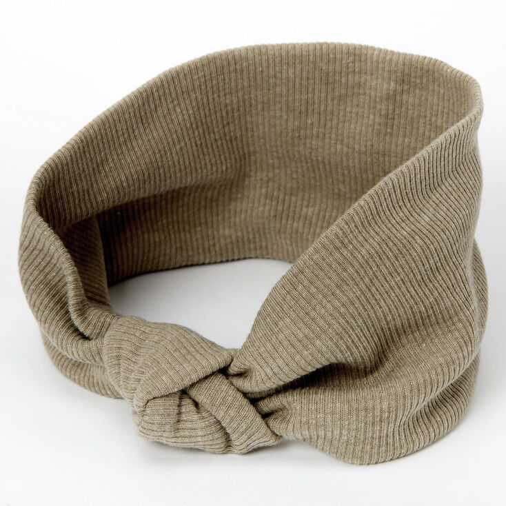 Ribbed Knotted Headwrap - Sage,